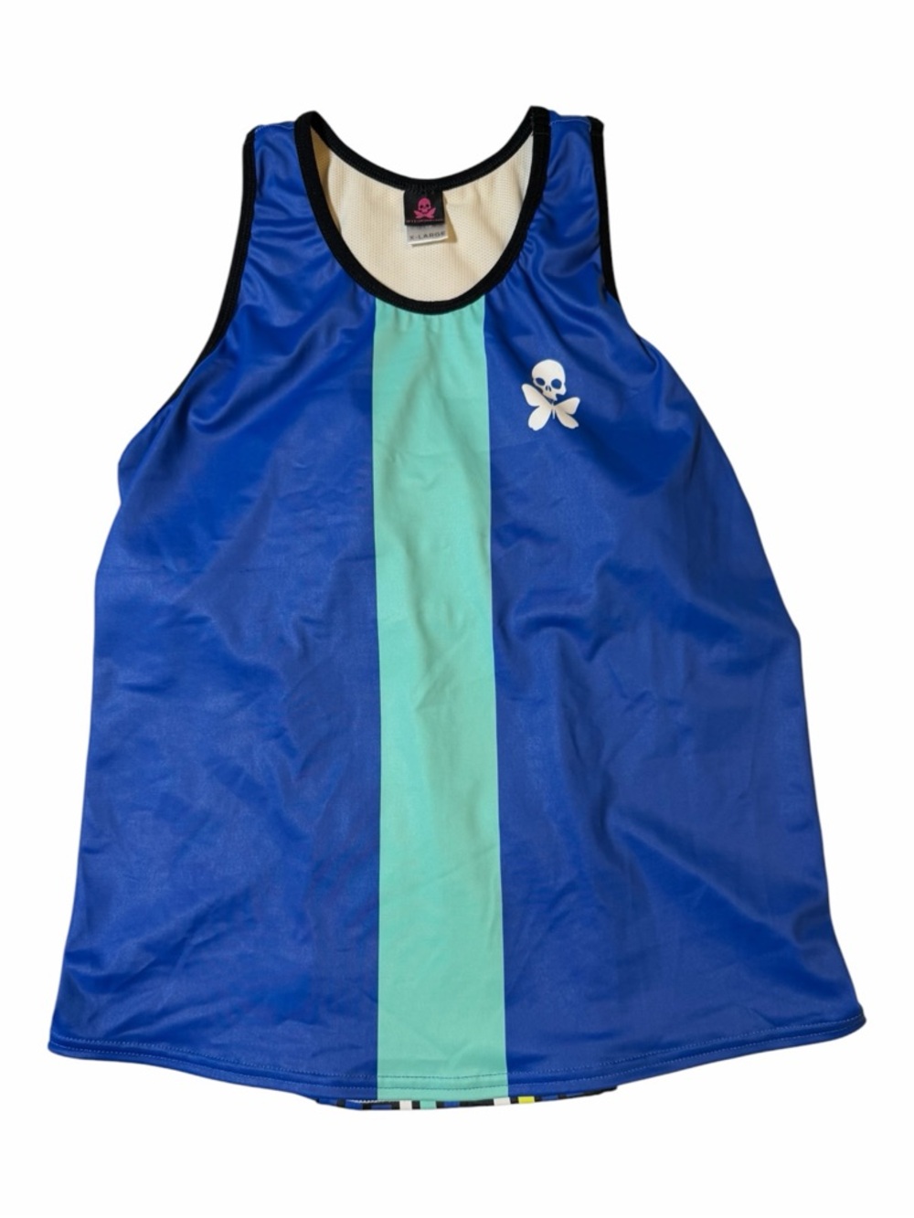 Betty Designs Triathlon Tank Top Women Skull Butterfly Tri Size XL